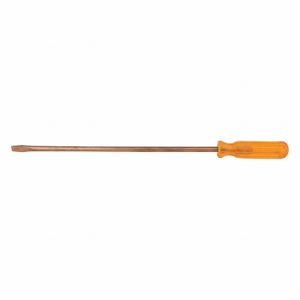 AMPCO METAL S-52 Non-Sparking Slotted Screwdriver, 1/4 Inch Tip Size, 7 1/2 Inch Overall Length | CN8JNJ 9AKP6