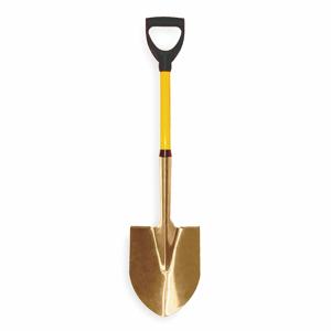 AMPCO METAL S-83FG Round Point Shovel, Nonsparking, Nonmagnetic, Corrosion Resistant, 9 Inch Blade Width | CJ3FKB 2VJ16
