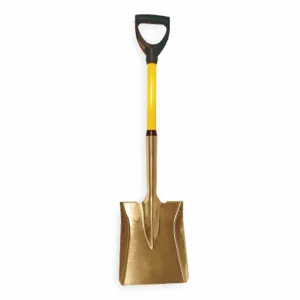 AMPCO METAL S-84FG Square Point Shovel, Nonmagnetic, Corrosion Resistant, 9 Inch Blade Width | CJ3MTL 2VJ17