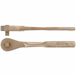 AMPCO METAL W-143R Hand Ratchet, Pear, Reversing, 5 Inch Overall Length, Natural, 30 Deg Min Arc Swing | CN8JNB 49UL48