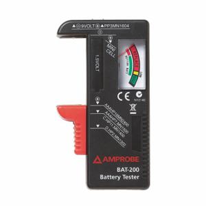 AMPROBE BAT-200 Battery Tester, 1.5V Button Type Batteries, 1.5 to 9V | CN8KPY 5DJE8