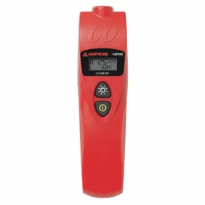 AMPROBE CM100 Carbon Monoxide Meter, Backlit LCD, CO Range 0 to 999 | CN8KTF 4FKR1