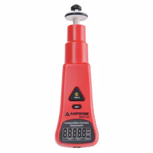 AMPROBE TACH-10 Tachometer, Contact 10 to 19, 999, Noncontact 10 to 99, 999, 3 to 30000 fpm, Infrared, LCD | CN8KTP 6NZG4