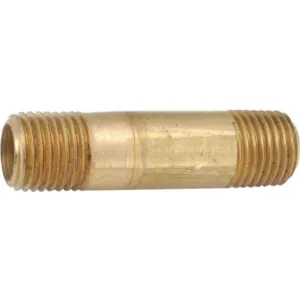 ANDERSON METALS CORP. PRODUCTS 706113-0440 Threaded Nipple Low Lead Brass 1000 psi | AF7EZM 20XN66