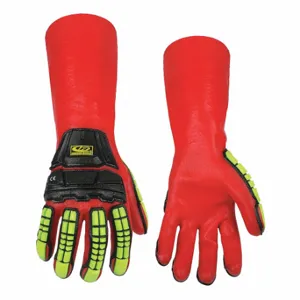 ANSELL 074-08 R-Chem Chemical, Impact Glove, Short Cuff, 35Cm, S, Ansi/Isea Cut Level A3 | CN8KYA 181J31