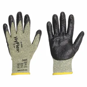 ANSELL 11-550 Coated Glove, S, Foam Nitrile, Sandy, Green, 1 Pair | CR4HRE 491M17