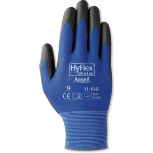 ANSELL 11-618 General Purpose Gloves Black/Blue 6 Pr | AC6UFH 36H142