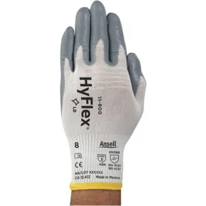 ANSELL 11-800 Coated Gloves Palm XL Gray/White PR | AE7PVZ 5ZV61