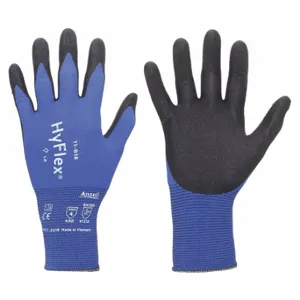 ANSELL 11-816 Coated Glove, M, Sandy, Foam Nitrile, Blue, 1 Pair | CR4HQW 485R64