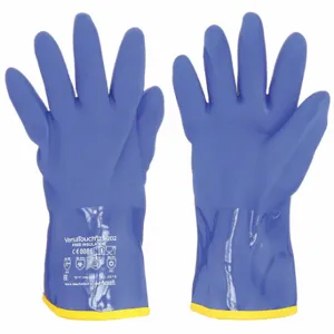 ANSELL 23-202 Chemical Resistant Glove, -22 Deg F Min. Temp, 79 mil Thick, 12 Inch Length, Blue, PVC | CN8FQN 45EM13