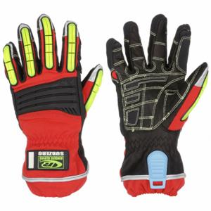 ANSELL 279-09 Mechanics Gloves, Size M, Synthetic Leather With Pvc Grip, Gauntlet Cuff, Palm Side, 1 PR | CN8KYE 19MT28