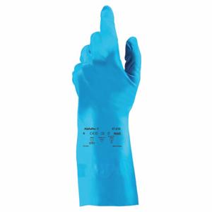 ANSELL 37-210 Chemikalienbeständiger Handschuh, 8 mil dick, 12 3/4 Zoll Länge, 10 Größe, blau, 1 Paar | CN8FRG 20WT54