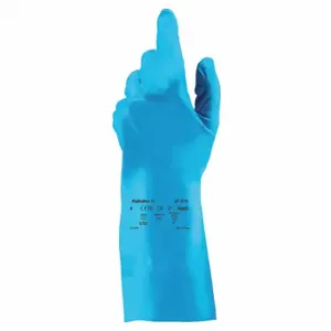 ANSELL 37-210 Chemical Resistant Glove, 8 mil Thick, 12 3/4 Inch Length, 7 Size, Blue, 1 Pair | CN8FRK 20WT51