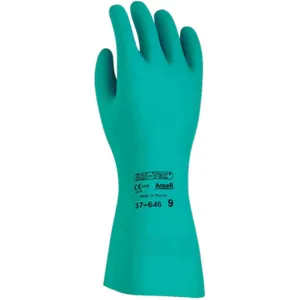 ANSELL 37-646 Chemical Resistant Gloves Green Size 7 PR | AB7YDZ 24L259