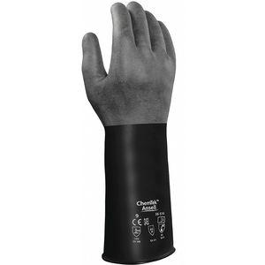 ANSELL 38-514 Chemikalienbeständige Handschuhe, Größe 10, 14 Zoll L, Schwarz | CD2FAC 30RM96
