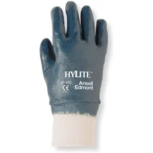 ANSELL 47-402 Coated Gloves 7/S Blue/White PR | AC8KGC 3AX31