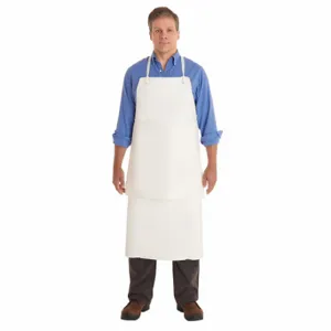 ANSELL 56-103 Die Cut Apron, PVC, Heavy Duty, Shin, White, Universal, 12 PK | CN8GCU 30RN58