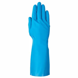 ANSELL 58-010 Chemical Resistant Glove, 11 mil Thick, 12 Inch Length, 7 Size, Blue, 1 Pair | CN8FPB 60JU14