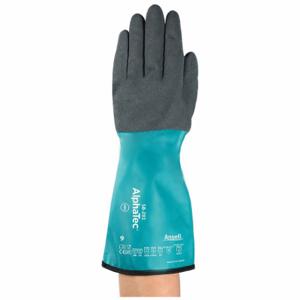 ANSELL 58-201 Chemical Resistant Glove, 13 Inch Length, Gray/Green, 10 Size, 1 Pair | CP2EQV 799LF8