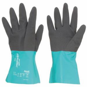 ANSELL 58-530B Chemical Resistant Glove, 13 mil Thick, 11 Inch Length, Black/Green, 11 Size, 1 Pair | CP2ERJ 45FL81
