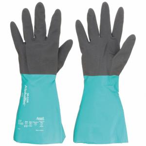 ANSELL 58-535B Chemikalienbeständiger Handschuh, 13 mil dick, 13 1/4 Zoll Länge, Schwarz/Grün, Größe 10, 1 Paar | CP2ERN 45FL85