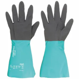 ANSELL 58-535B Chemical Resistant Glove, 13 mil Thick, 13 1/4 Inch Length, Black/Green, 9 Size, 1 Pair | CP2ERR 45FL84