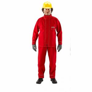 ANSELL 66-660 Atmungsaktive rote Polyjacke, Polyester, Rot, XL | CN8GFF 61TL26