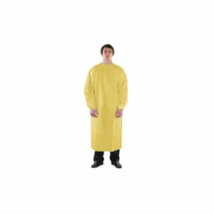 ANSELL 68-2300 Gown, AlphaTec 2300, Medium Duty, Shin, Yellow, 5XL, 50 PK | CN8GEE 425Z09