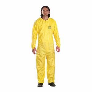 ANSELL 68-2300 Collared Coverall, Light Duty, Bound Seam, Yellow, 5XL, 25 Pack | CN8FWB 52RT87