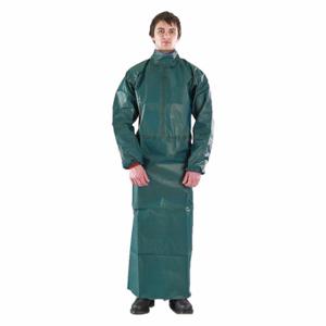 ANSELL 68-4000 Chemical Resistant Apron, Heavy Duty, Ankle, Green, 2XL, 20 Pack | CN8FND 52RT67