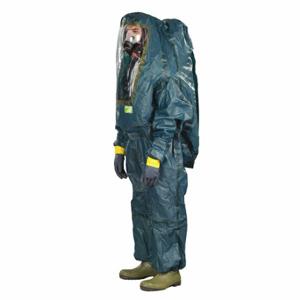 ANSELL 68-4000 APOLLO Encapsulated Suit, Rear, Taped/Welded Seam, Green, 4Xl | CN8GCY 492A65