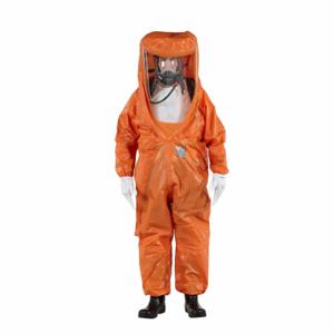 ANSELL 68-5000 APOLLO Encapsulated Suit, Side, Taped/Welded Seam, Orange, S | CN8GDF 492A67