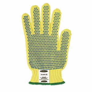 ANSELL 70-340 beschichteter Handschuh, S, gepunktet, PVC, blau/gelb, 1 Paar | CN8KWL 2RA78