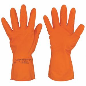 ANSELL 87-320 Chemical Resistant Glove, 17 mil Thick, 12 Inch Length, Diamond, 8 Size, Orange, 1 Pair | CN8FQF 52EP33