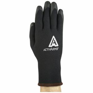 ANSELL 97-631 Knit Gloves, Size L, Palm, Dipped, PVC, Nylon, ANSI Cut Level A2, Smooth, Black, 1 Pair | CN8BHV 469D18