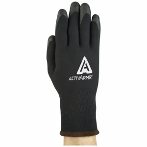 ANSELL 97-631 Knit Gloves, Size XL, Palm, Dipped, PVC, Nylon, ANSI Cut Level A2, Smooth, Black, 1 Pair | CN8BHZ 469D19