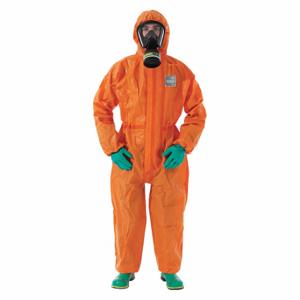 ANSELL OR50-T-92-122-09 Chemical Resistant Coverall, Heavy Duty, Taped/Welded Seam, Orange, 6 Pack | CN8FUY 48MD46