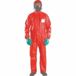 ANSELL RD96-T-92-111-07 Chemical Resistant Coverall, Heavy Duty, Taped Seam, Red, 3XL, 20 Pack | CN8FUM 48MD52