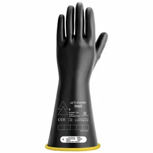 ANSELL RIG114YBSC Electrical Insulating Gloves, 7, 500 VAC/11, 250 VDC, 14 Inch Glove Lg, Straight Cuff | CN8BKV 795G85