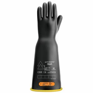 ANSELL RIG418YBBC Elektrisch isolierende Handschuhe, 36000 VAC/54000 VDC, 18-Zoll-Handschuhlänge, Glockenmanschette, Schwarz | CN8BFF 795GE2