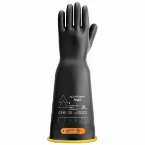 ANSELL RIG418YBBC Electrical Insulating Gloves, 36000 VAC/54000 VDC, 18 Inch Glove Lg, Bell Cuff, Black | CN8BFG 795GE4