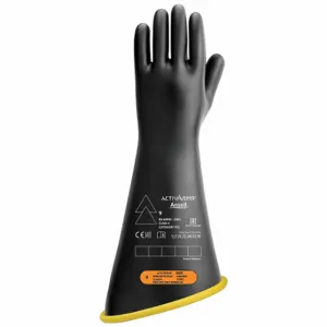 ANSELL RIG418YBCC Electrical Insulating Gloves, 36000 VAC/54000 VDC, 18 Inch Glove Lg, Contour Cuff, Black | CN8BHH 795GF2