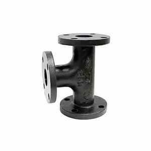 ANVIL 0306040205 8 X 8 X 4 Black Cast Iron Faced And Drilled Flange Tee | BT8PPV