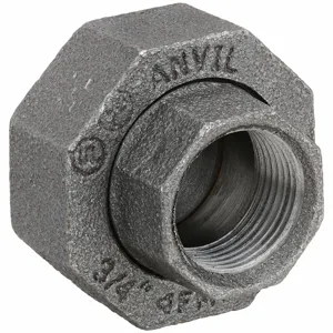 ANVIL 0312822109 Union, Black Malleable, 3/4 Inch X 1/2 Inch Size | AE2CKN 4WJT5