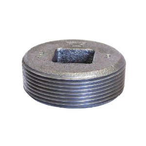 ANVIL 0318904844 Square Countersunk Plug, Black Cast Iron, 1-1/4 Inch Size | BT8KBX