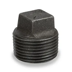 ANVIL 0818901530 3/8 Black Malleable Iron Solid Square Heavy Duty Plug | BU2EVR