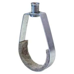 ANVIL 500407408 Loop Hanger, Pre-Galvanized Steel/Felt, 4 Inch Size Pipe, 3/8 Inch Size Threaded Rod | CN8LPY 802PC9