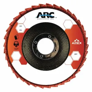 APEX-TOOLS 10675213-1 Flap Disc, Type 29, 7 Inch x 7/8 Inch, Ceramic, 36 Grit | CN8LYG 54WH19