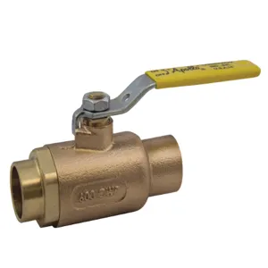 APOLLO VALVES 702060735 Ball Valve, Size 1-1/4 Inch, Solder, Bronze, Tee Handle, Ptfe | BY8KQF