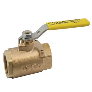 APOLLO VALVES 7114024 Ball Valve, Size 3 Inch NPT, Bronze, Mounting Pad, Graphite | BY6ZYF